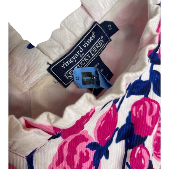 Vineyard Vines for Kentucky Derby Sleeveless Midi Dress Run for the Roses Size 2 - Picture 8 of 8